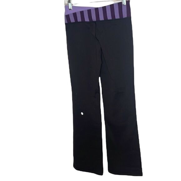 Lululemon Wunder Under Purple Stripe Astro Pants. Size 6. - Picture 5 of 8